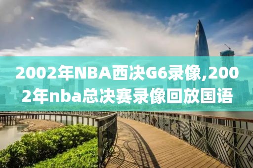 2002年NBA西决G6录像,2002年nba总决赛录像回放国语