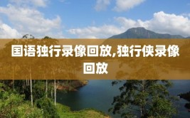 国语独行录像回放,独行侠录像回放