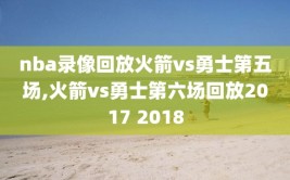 nba录像回放火箭vs勇士第五场,火箭vs勇士第六场回放2017 2018