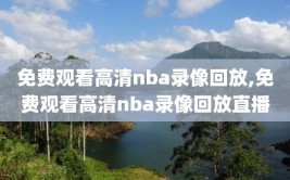 免费观看高清nba录像回放,免费观看高清nba录像回放直播