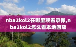 nba2kol2在哪里观看录像,nba2kol2怎么看本地回放